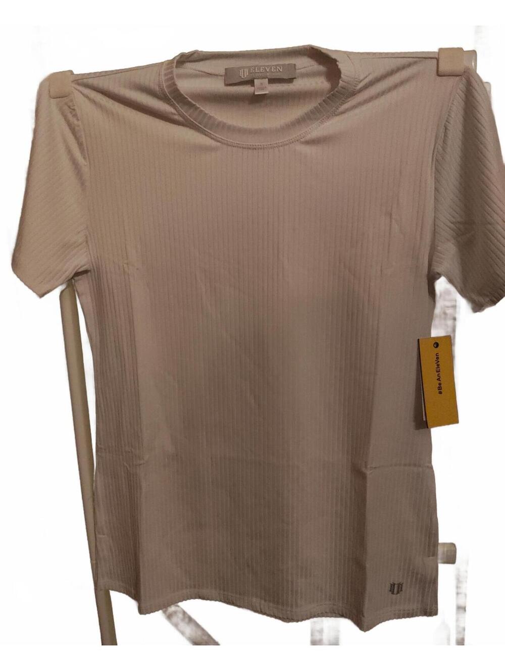 NWT- Eleven Venus Williams tee L - ribbed love to love white